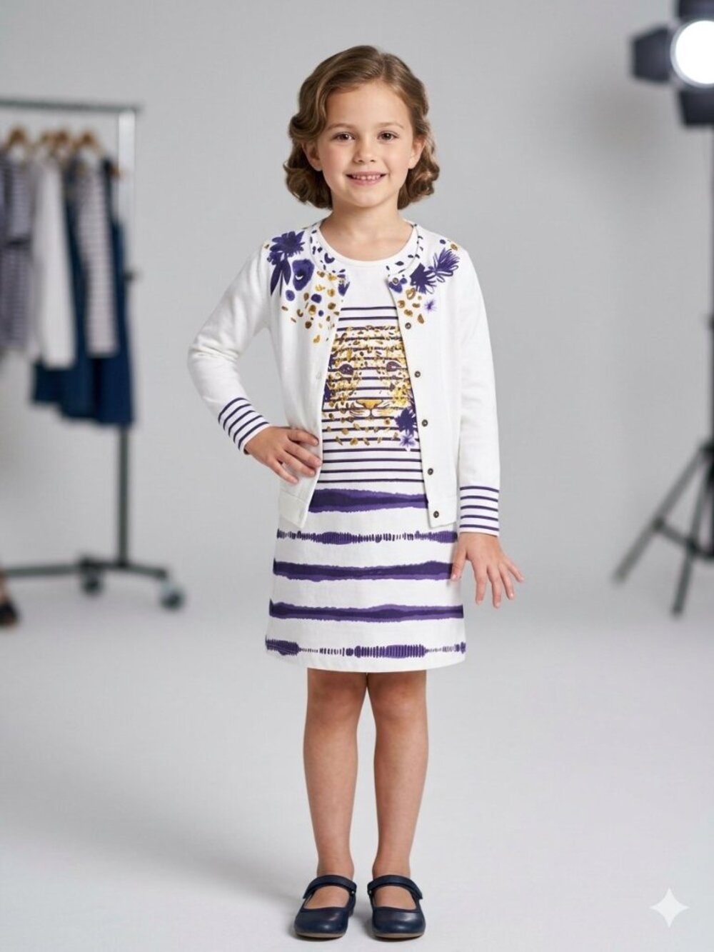 The Little Colibri Girls Dress and Jacket set